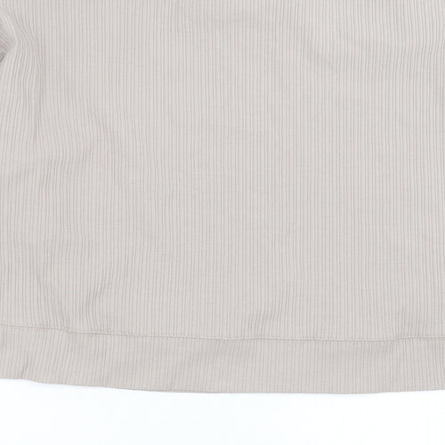 H&M Womens Grey Striped  Pullover Sweatshirt Size S  - cropped