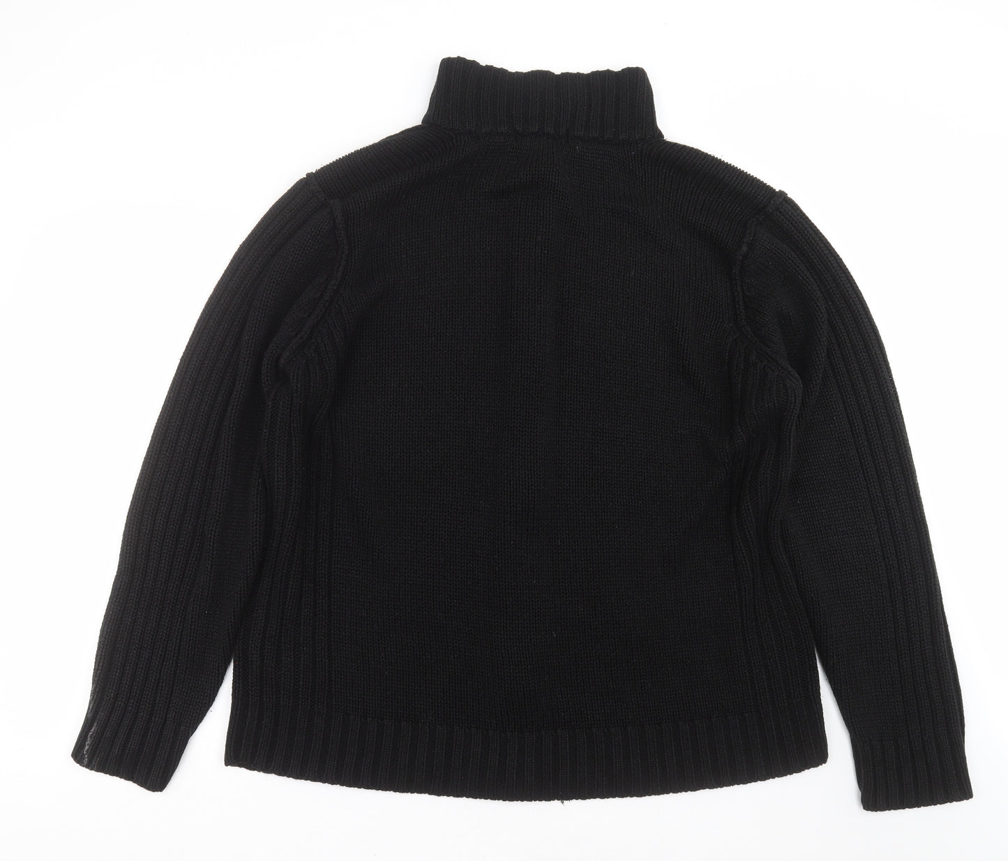 George Mens Black  Knit Cardigan Jumper Size 2XL