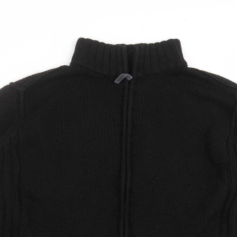 George Mens Black  Knit Cardigan Jumper Size 2XL