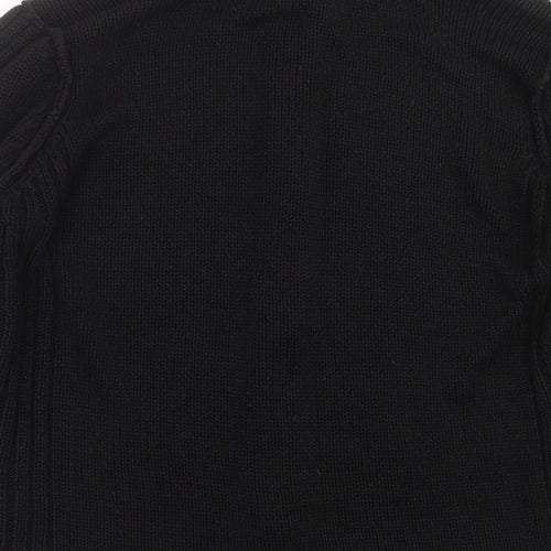 George Mens Black  Knit Cardigan Jumper Size 2XL