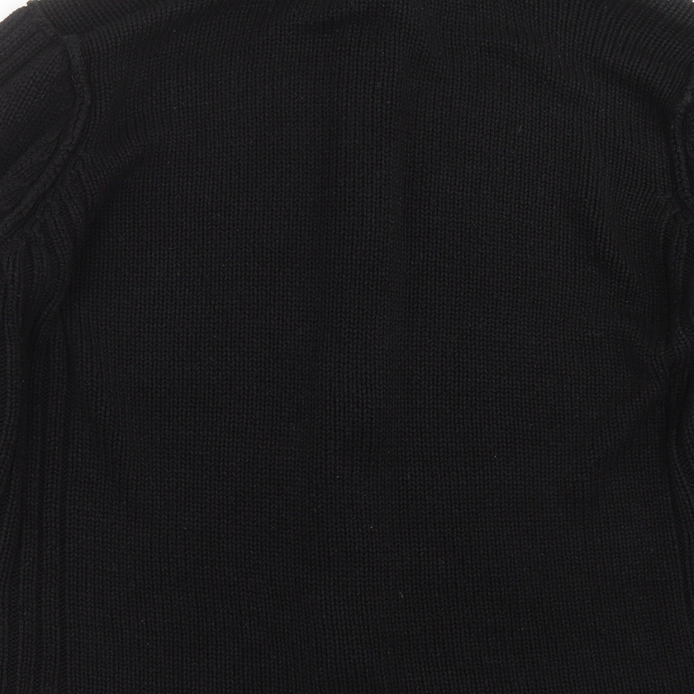 George Mens Black  Knit Cardigan Jumper Size 2XL