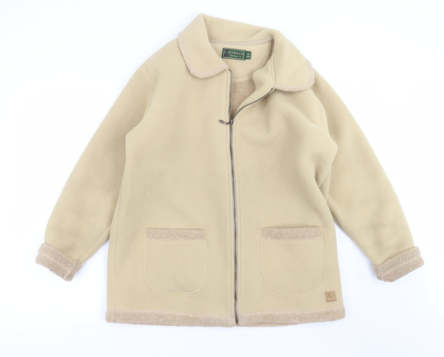 EQUORIAN Womens Beige  Fleece Jacket  Size M