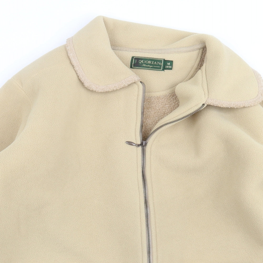 EQUORIAN Womens Beige  Fleece Jacket  Size M