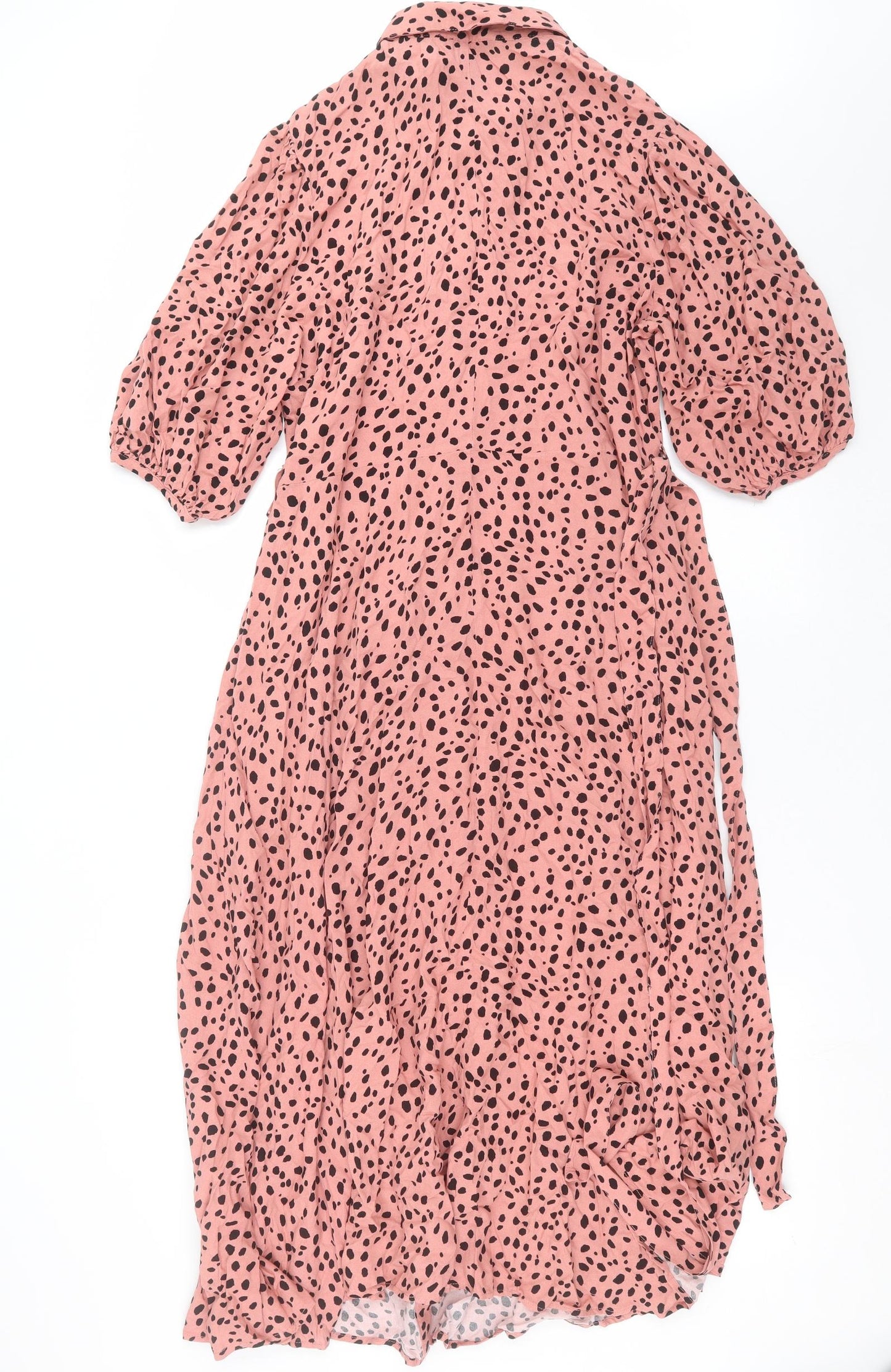 New Look Womens Pink   Maxi  Size 16  - Spotted pattern