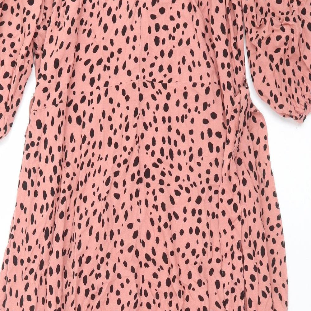 New Look Womens Pink   Maxi  Size 16  - Spotted pattern