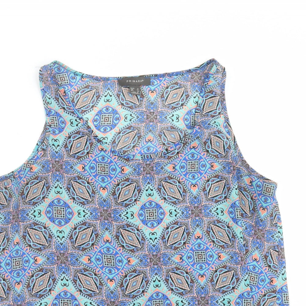 Primark Womens Blue Paisley  Basic Blouse Size 16