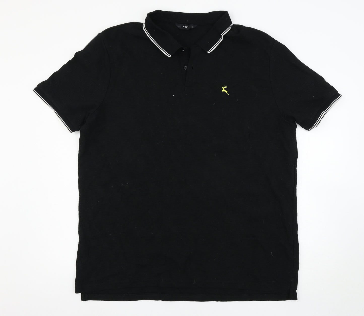 F&F Mens Black    Polo Size 2XL