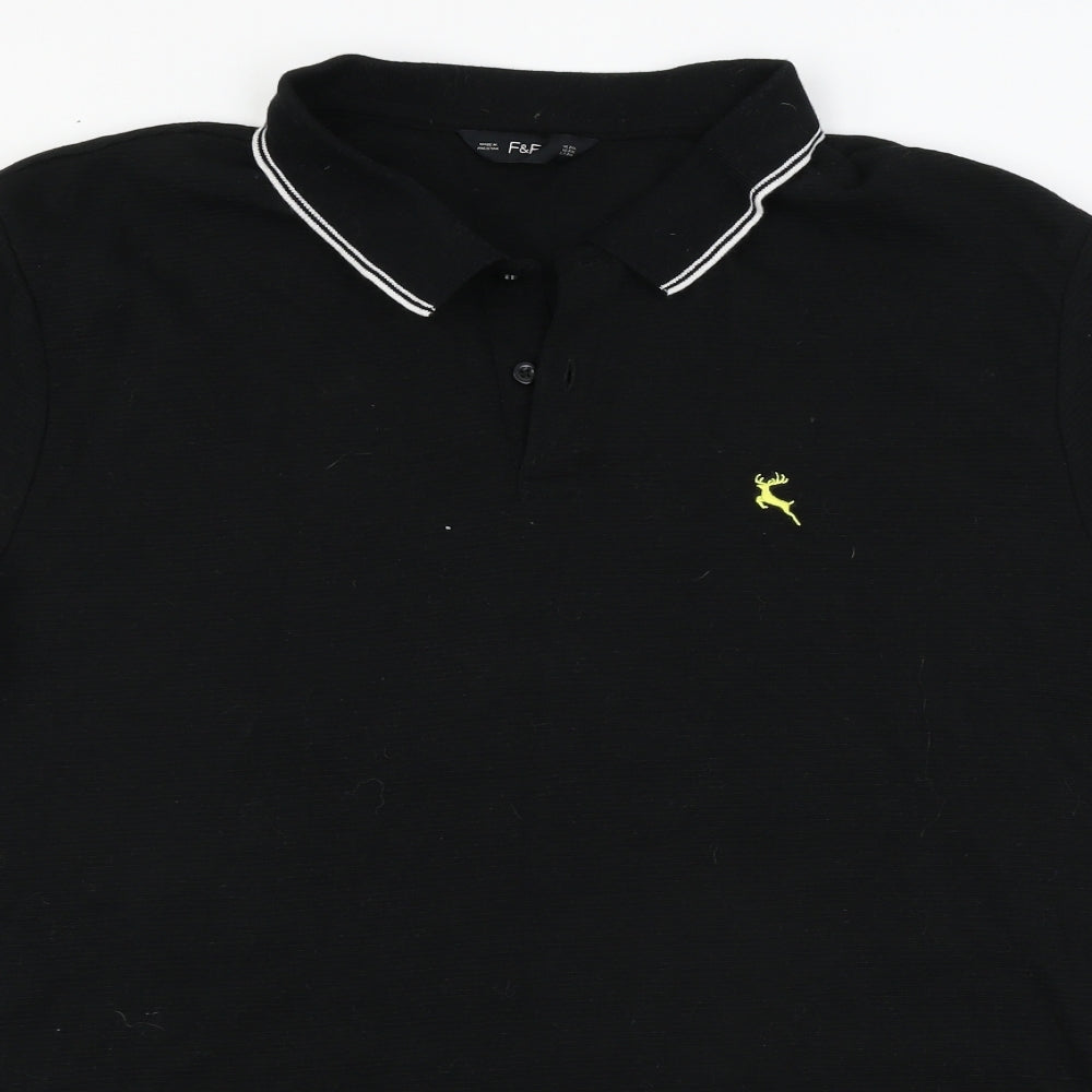 F&F Mens Black    Polo Size 2XL