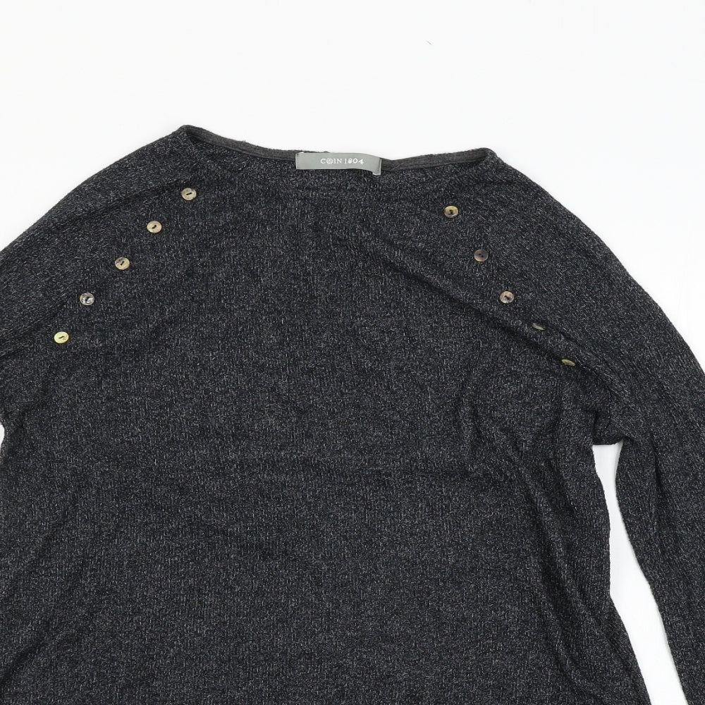 COIN 1804 Womens Black   Pullover Jumper Size XL
