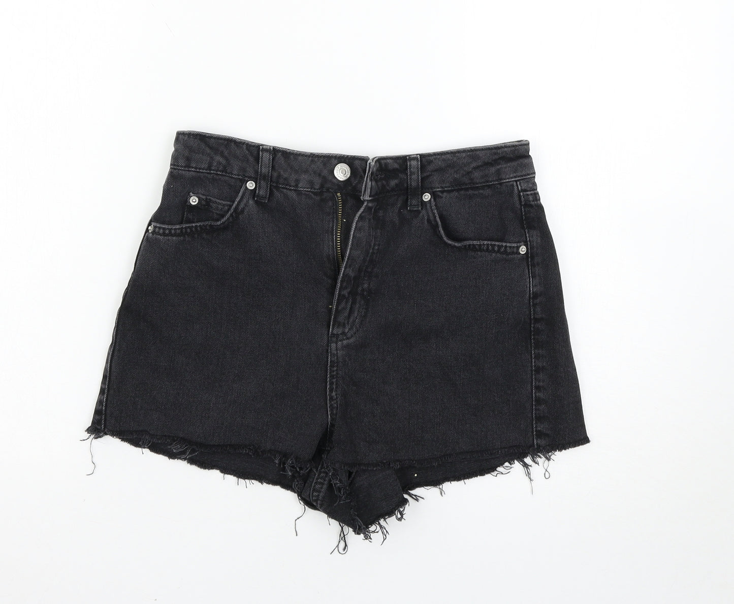 Topshop Womens Black   Mom Shorts Size 8
