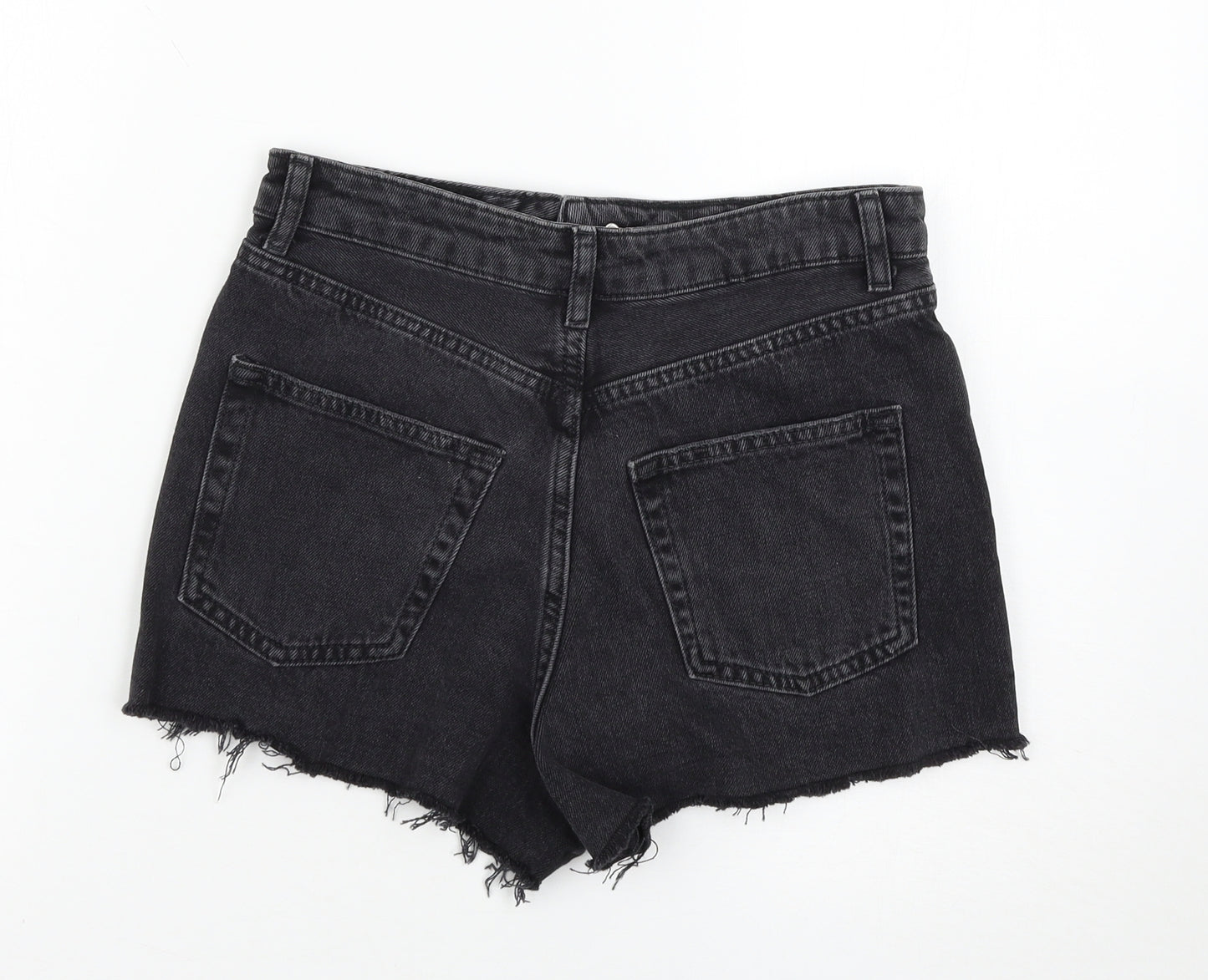 Topshop Womens Black   Mom Shorts Size 8