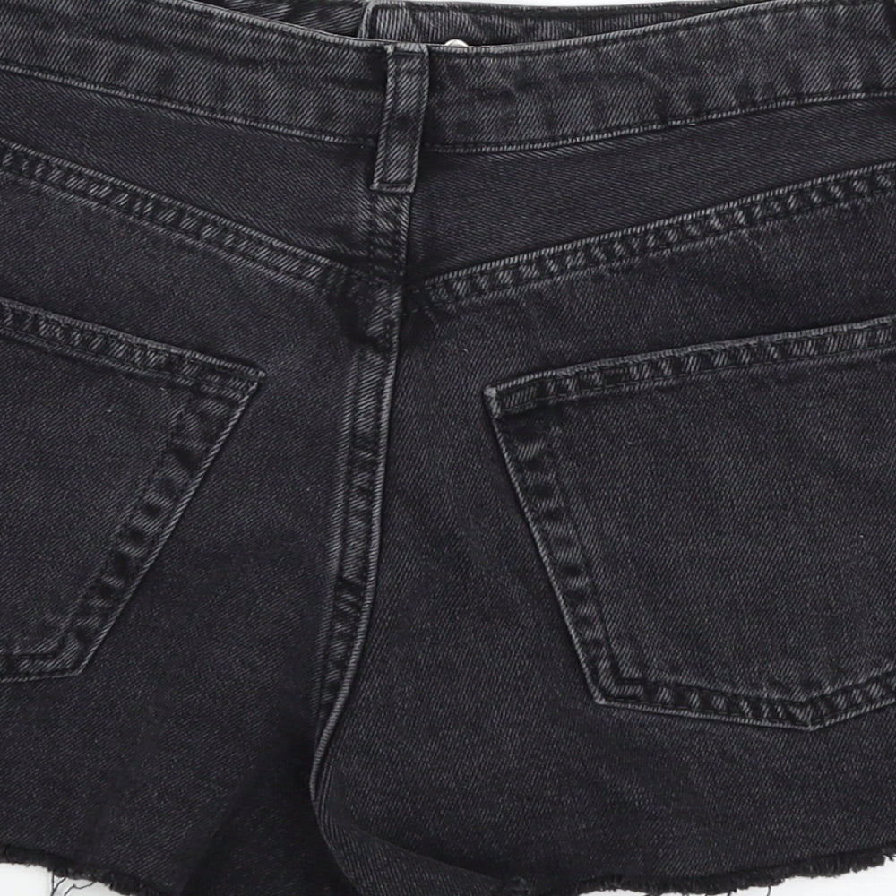 Topshop Womens Black   Mom Shorts Size 8