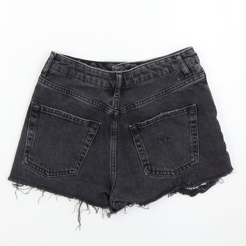 Topshop Womens Black   Mom Shorts Size 8