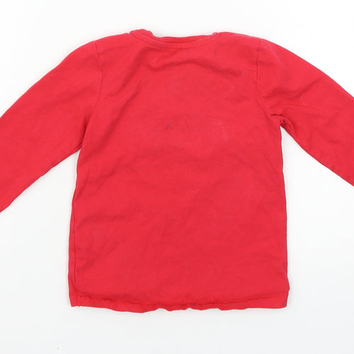 Nutmeg Girls Red   Basic T-Shirt Size 3-4 Years