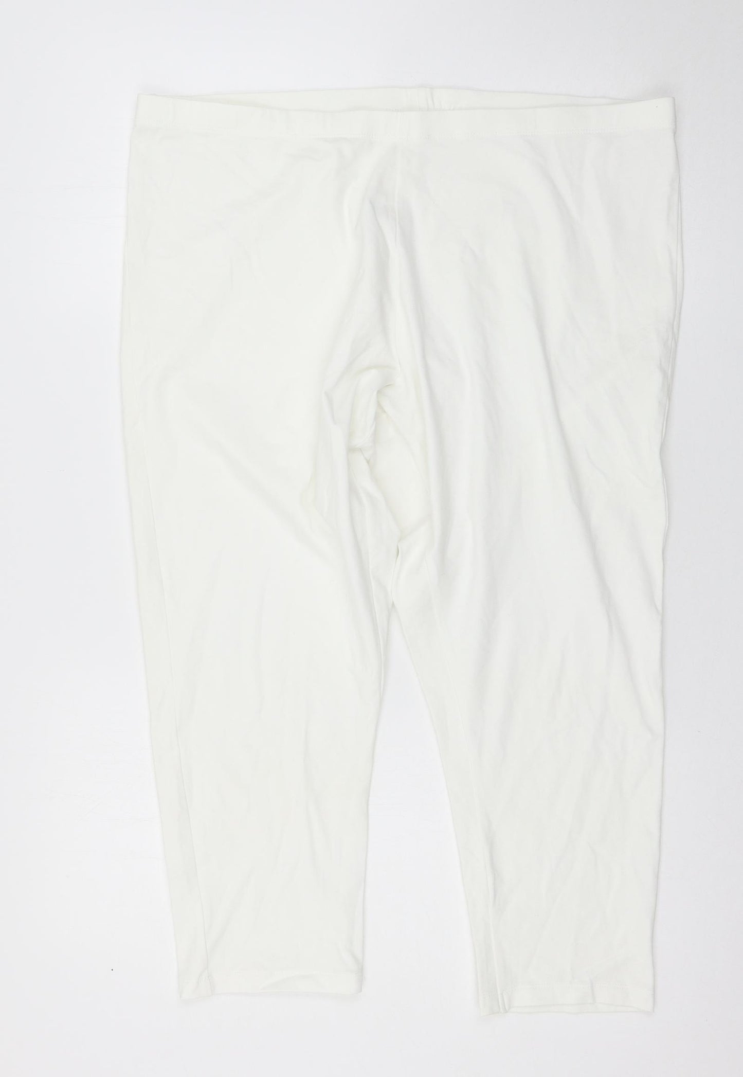 George Womens White   Cropped Leggings Size 24 L23 in