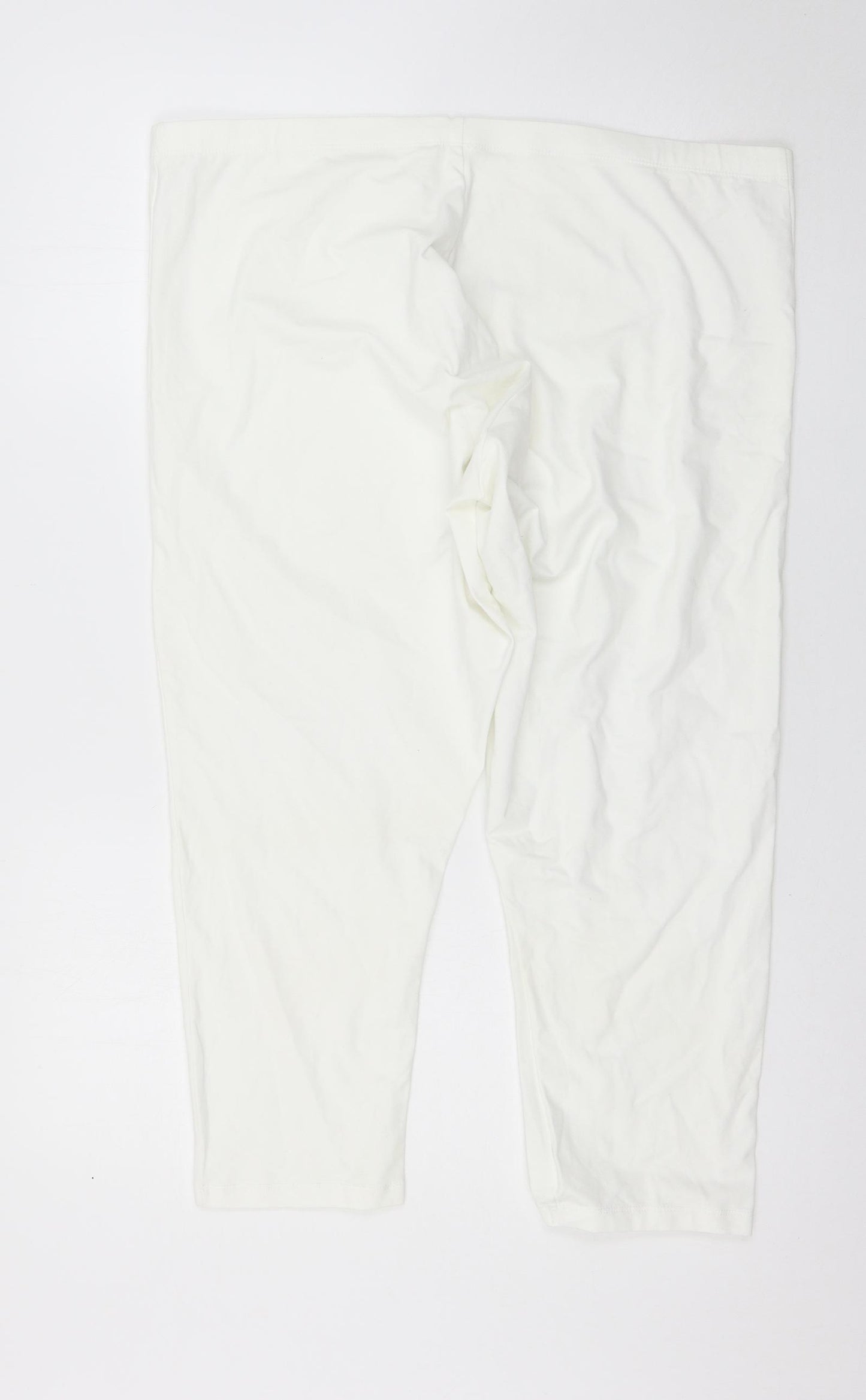 George Womens White   Cropped Leggings Size 24 L23 in