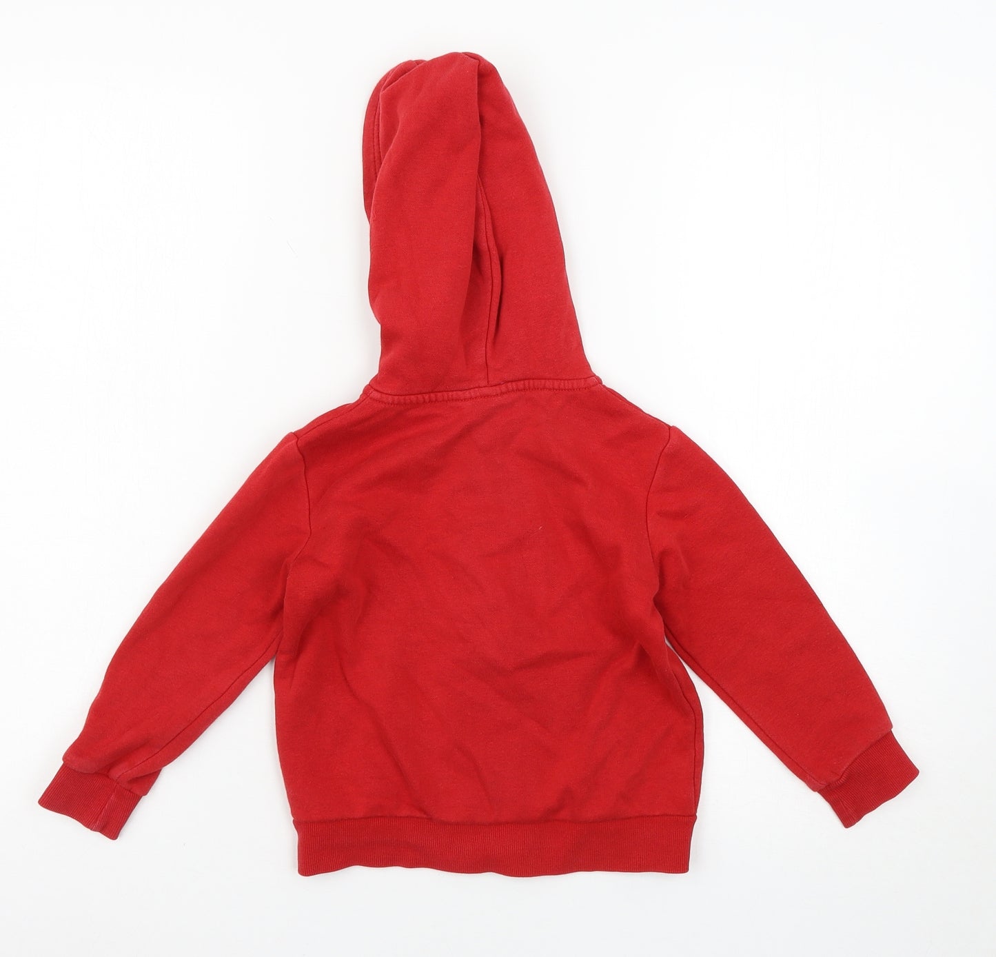 H&M Boys Red   Full Zip Hoodie Size 3-4 Years