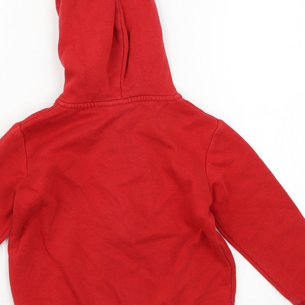 H&M Boys Red   Full Zip Hoodie Size 3-4 Years