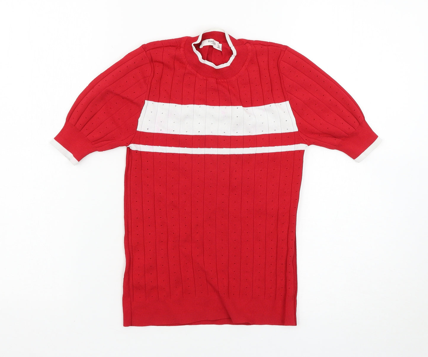 Mango Womens Red   Pullover Jumper Size S