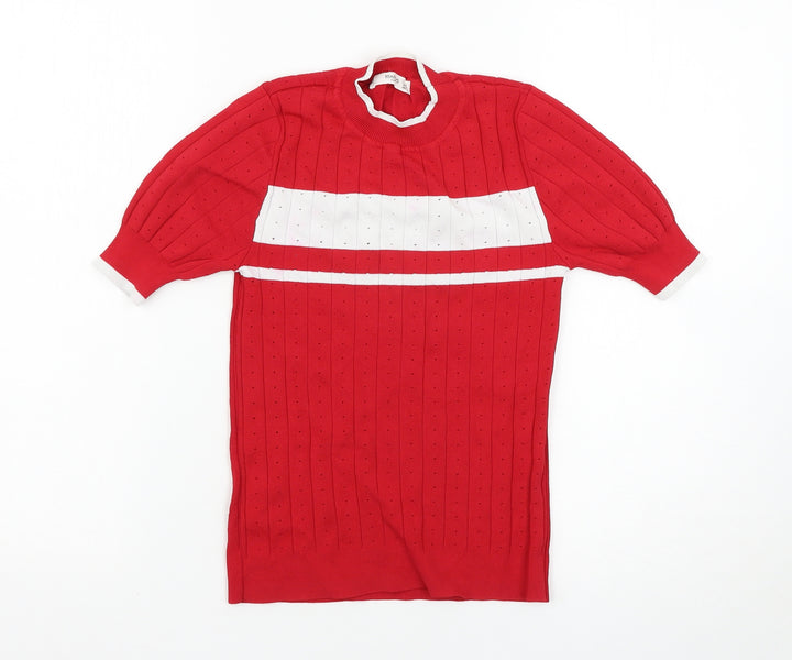 Mango Womens Red   Pullover Jumper Size S