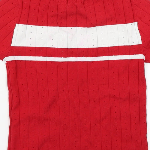 Mango Womens Red   Pullover Jumper Size S
