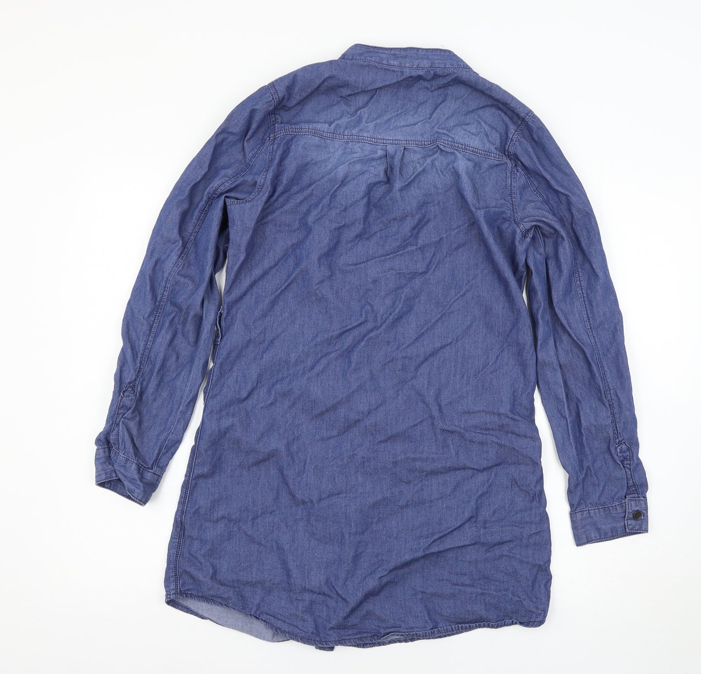 New Look Womens Blue   Shirt Dress  Size 10
