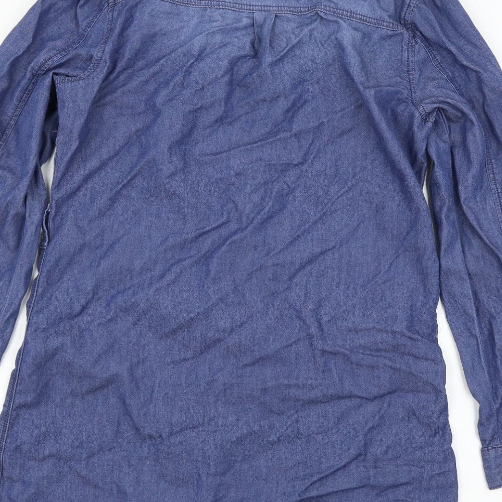 New Look Womens Blue   Shirt Dress  Size 10