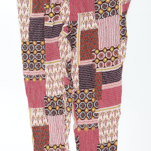 New Look Womens Multicoloured Geometric  Trousers  Size 12 L27 in