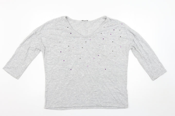 TU Womens Grey   Pullover Jumper Size 14