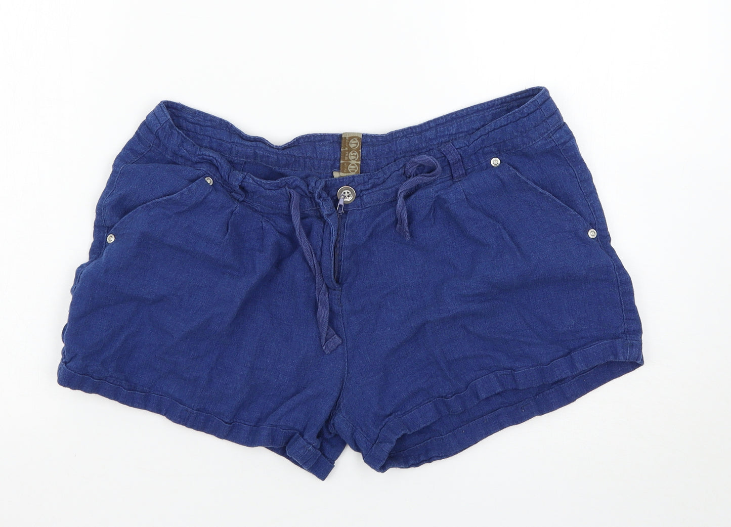 Denim & Co. Womens Blue   Chino Shorts Size 14
