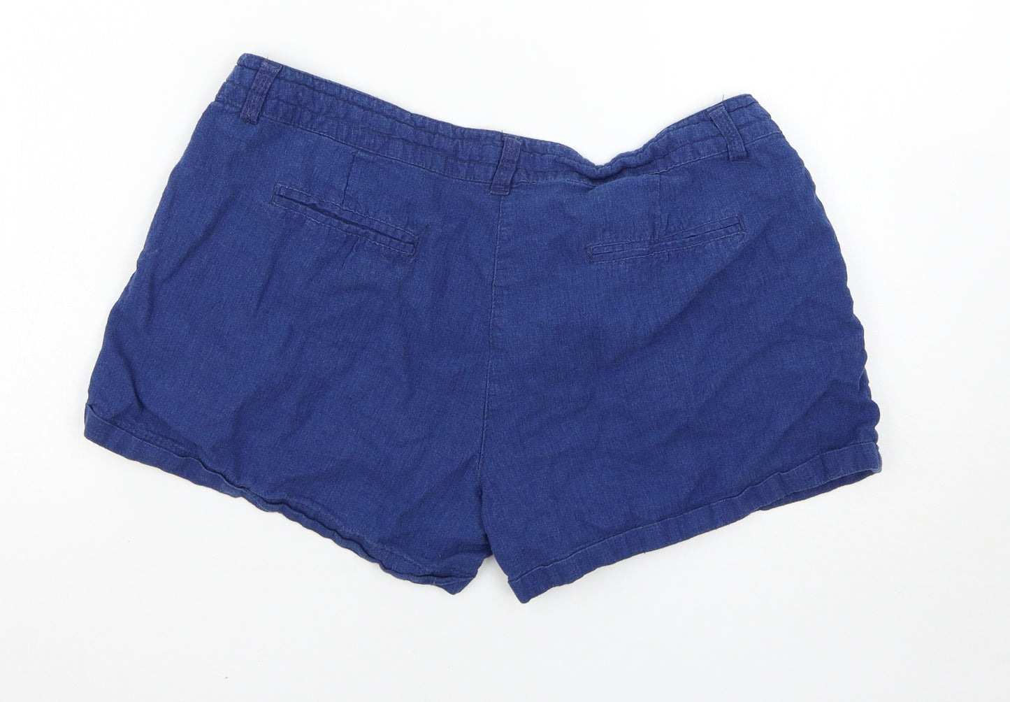 Denim & Co. Womens Blue   Chino Shorts Size 14