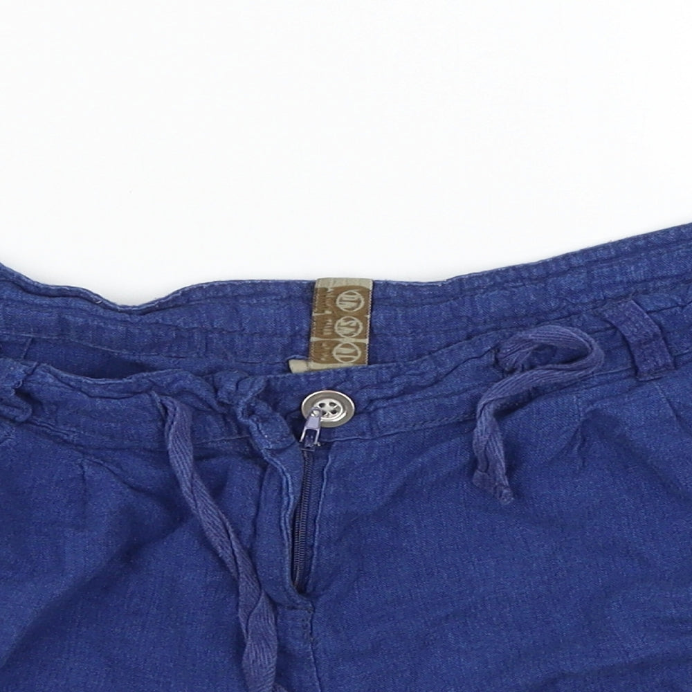 Denim & Co. Womens Blue   Chino Shorts Size 14
