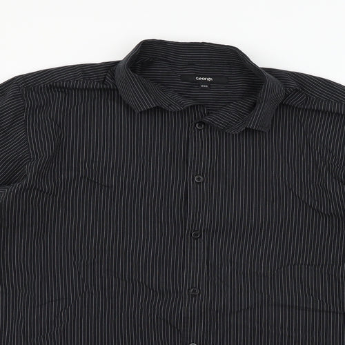 George Mens Black    Button-Up Size 15.5