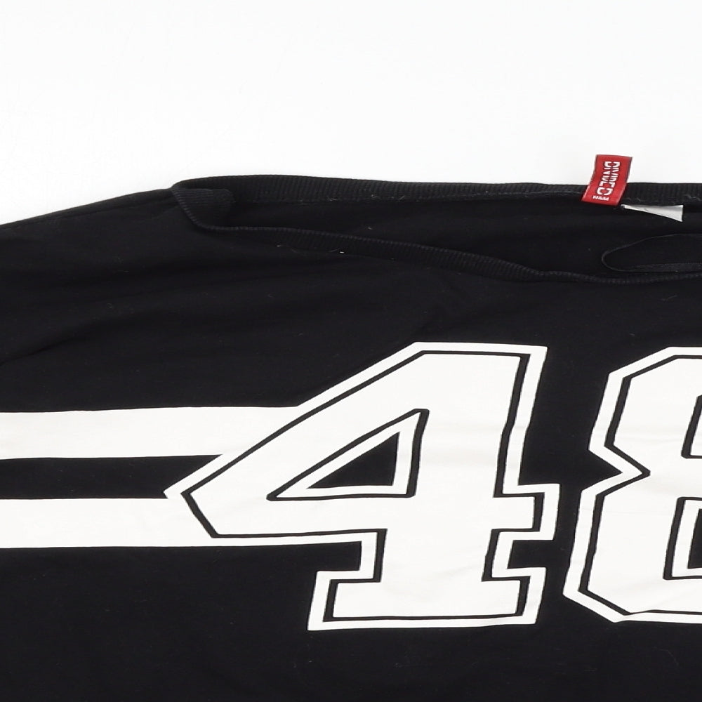 H&M Womens Black   Pullover Sweatshirt Size L