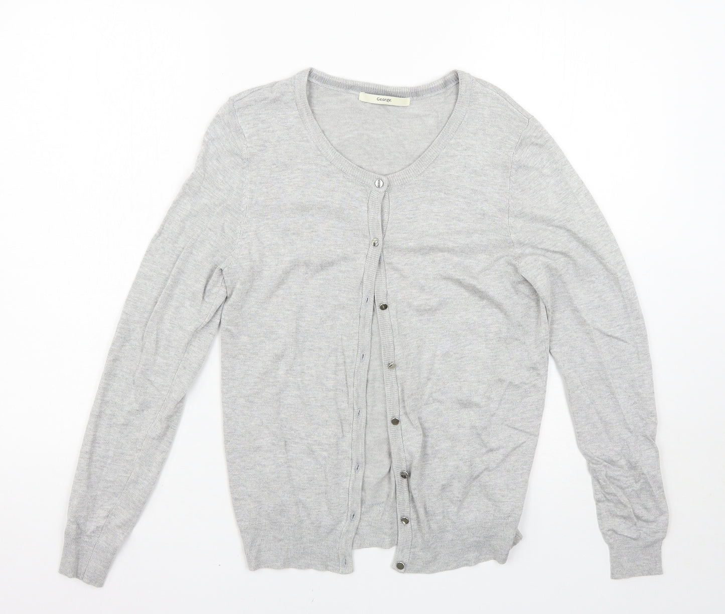 George Womens Grey Houndstooth  Cardigan Jumper Size 10