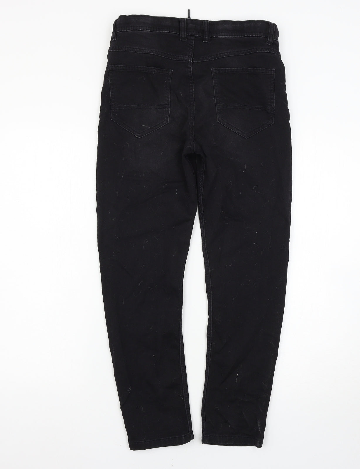 F&F Boys Black   Straight Jeans Size 12-13 Years