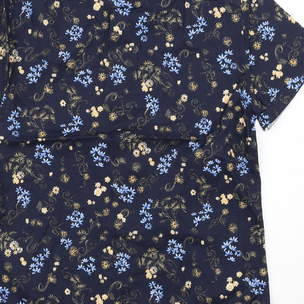 Burton Mens Black Floral   Button-Up Size S
