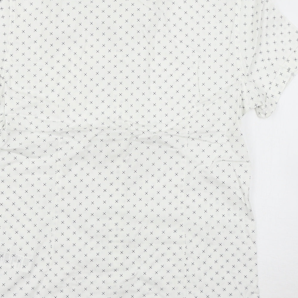 Burton Mens White    Button-Up Size S