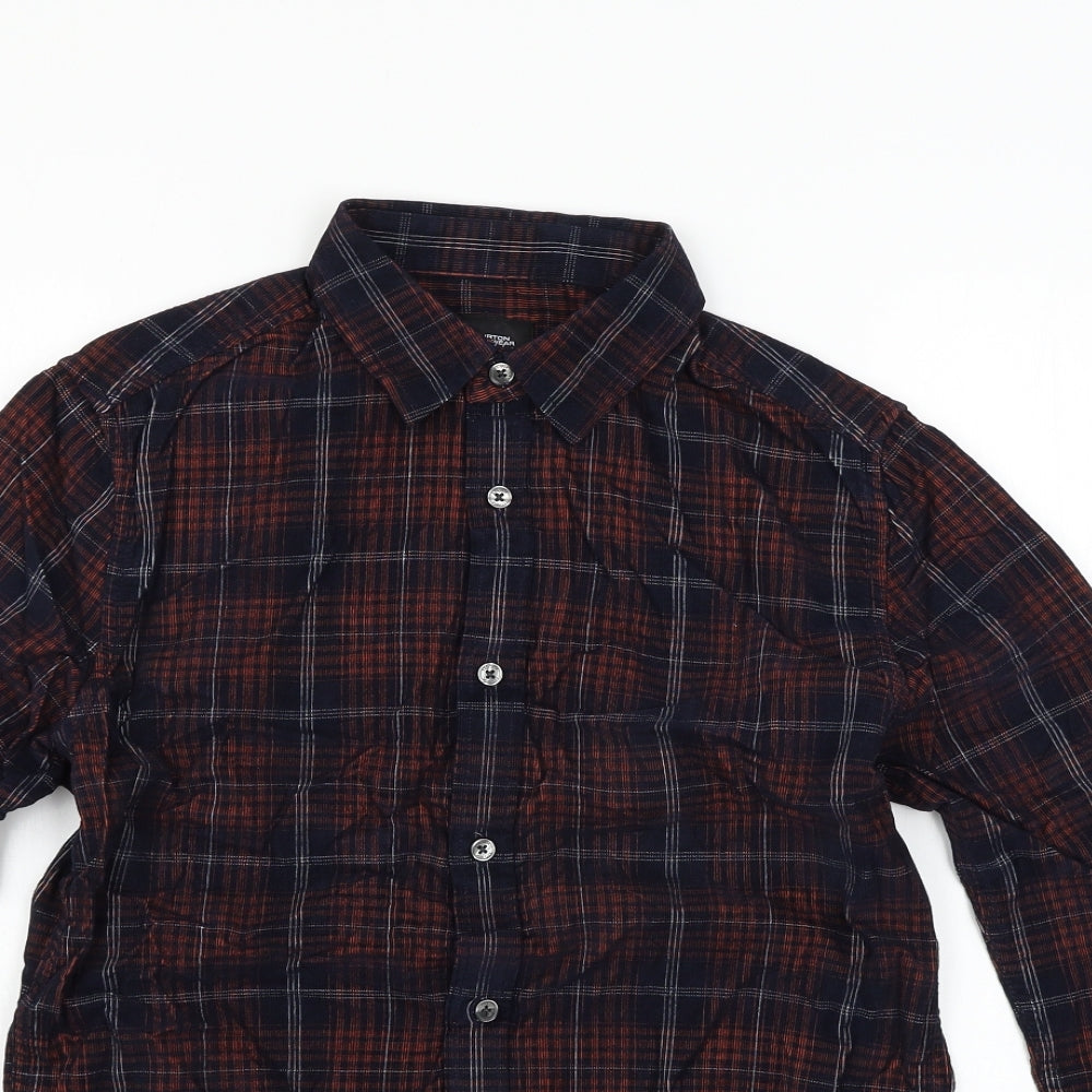 Burton Mens Multicoloured Check   Button-Up Size S