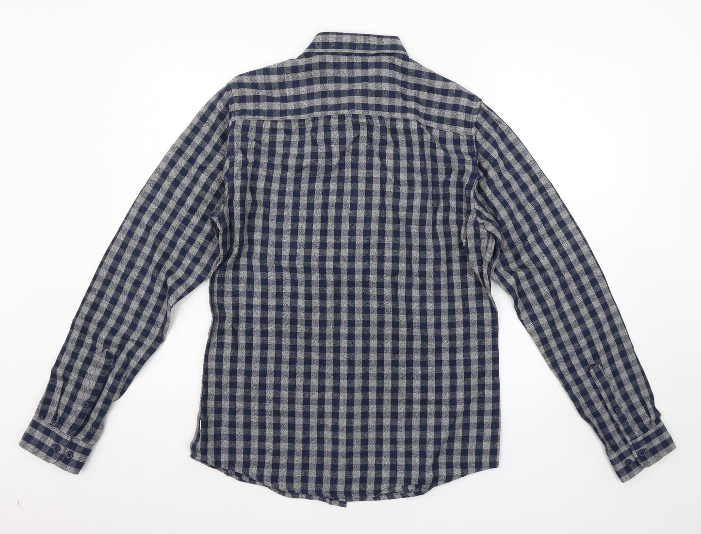 Only&Sons Mens Blue Check   Button-Up Size S