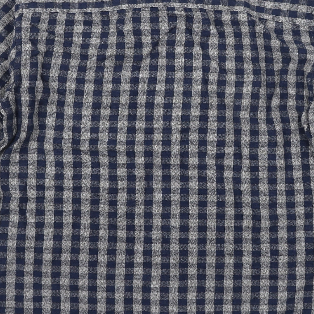 Only&Sons Mens Blue Check   Button-Up Size S