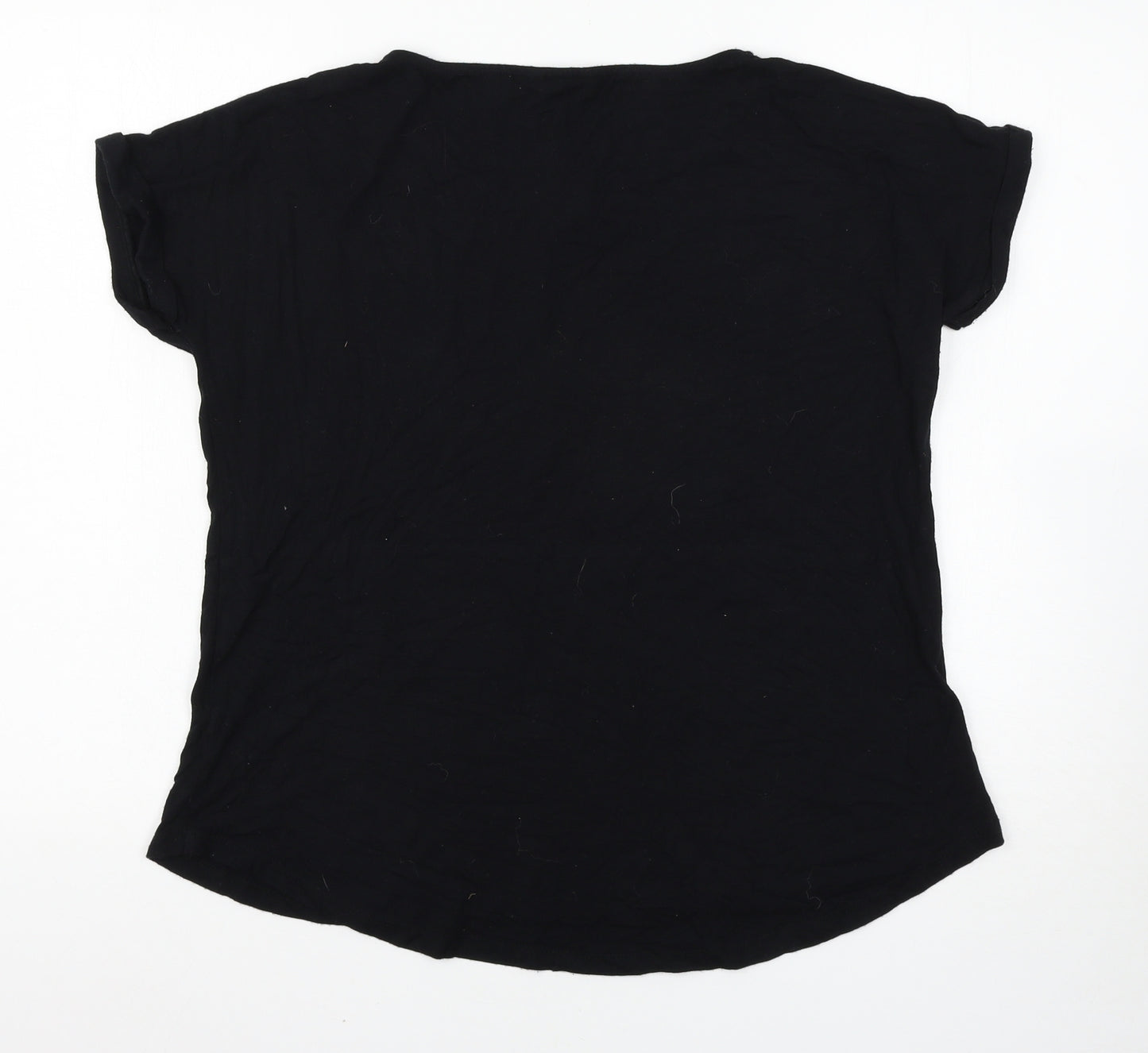 Select Womens Black   Basic T-Shirt Size 14