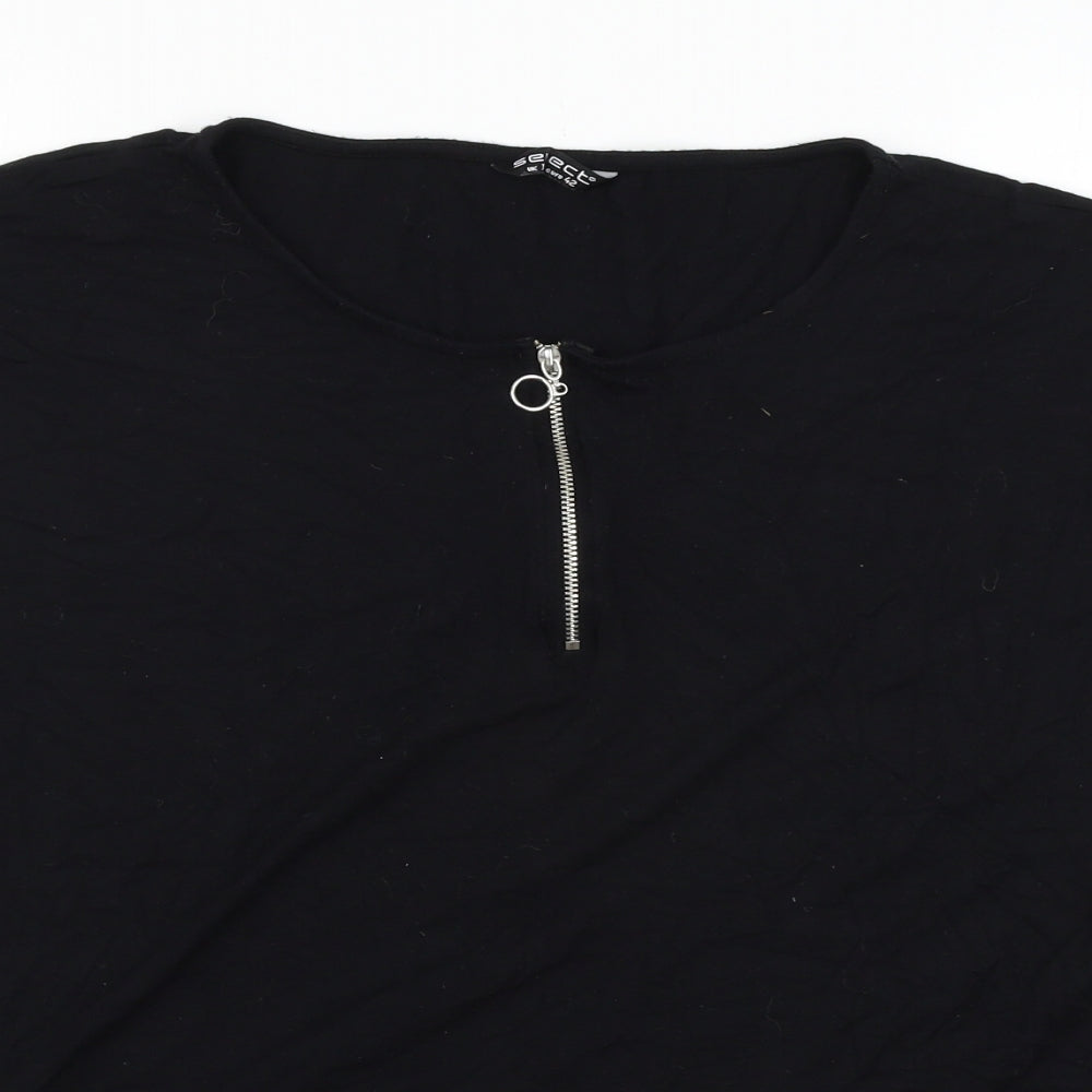 Select Womens Black   Basic T-Shirt Size 14