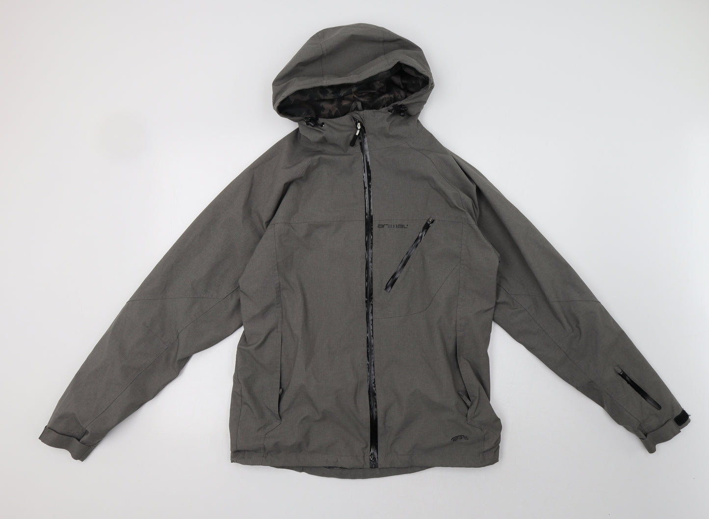 Animal Mens Grey   Windbreaker Coat Size M