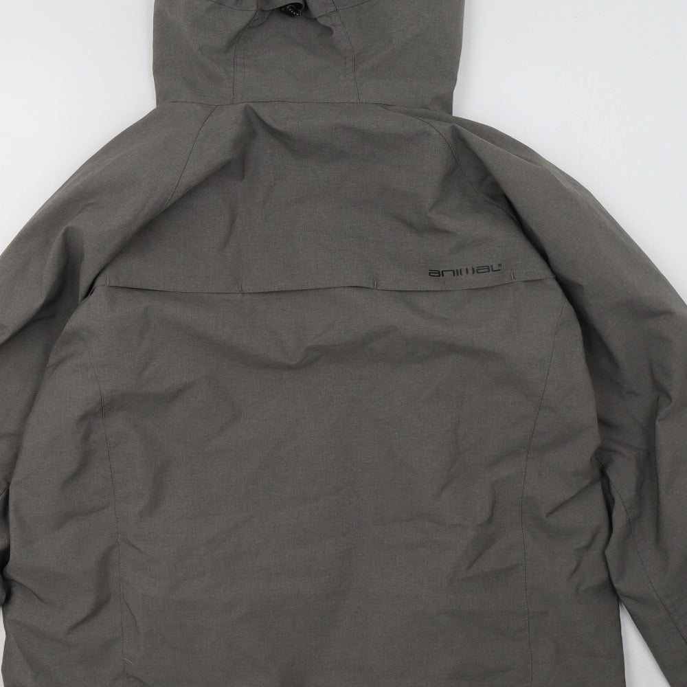 Animal Mens Grey   Windbreaker Coat Size M