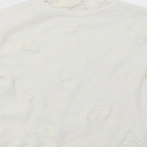 Zara Girls White   Pullover Sweatshirt Size 6 Years