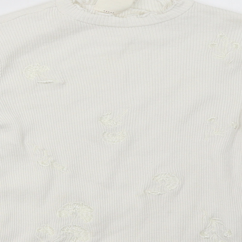 Zara Girls White   Pullover Sweatshirt Size 6 Years