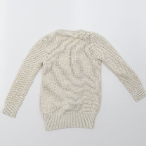 Star Girls White   Pullover Sweatshirt Size 5-6 Years