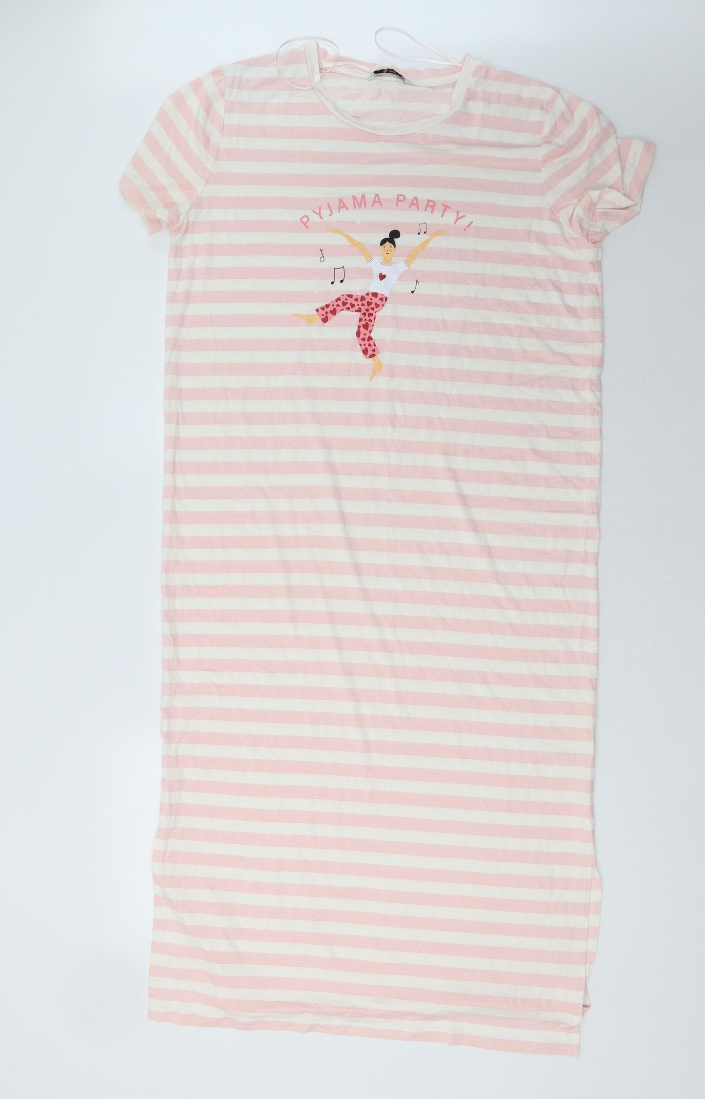 Sainsburys Womens Pink Striped   Dress Size 12