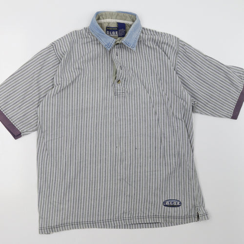 Santana Mens Blue    Polo Size L